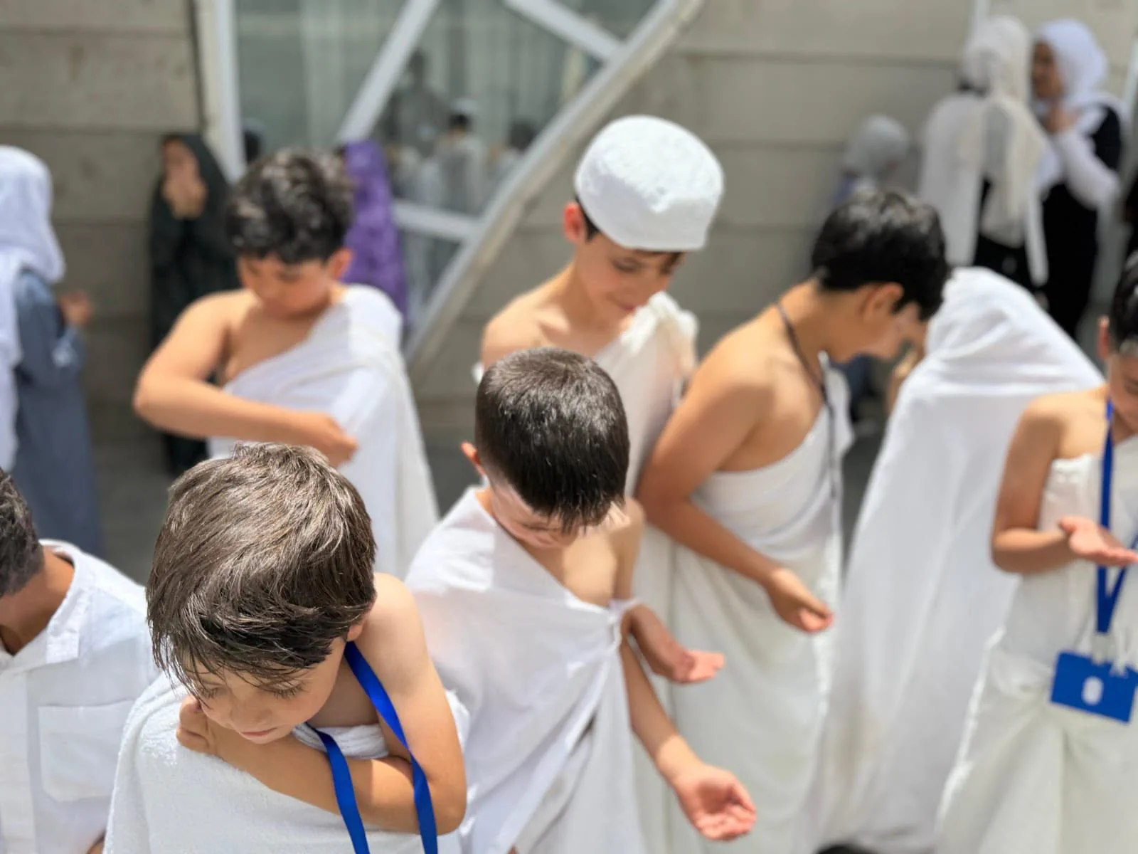Students during the Hajj activity