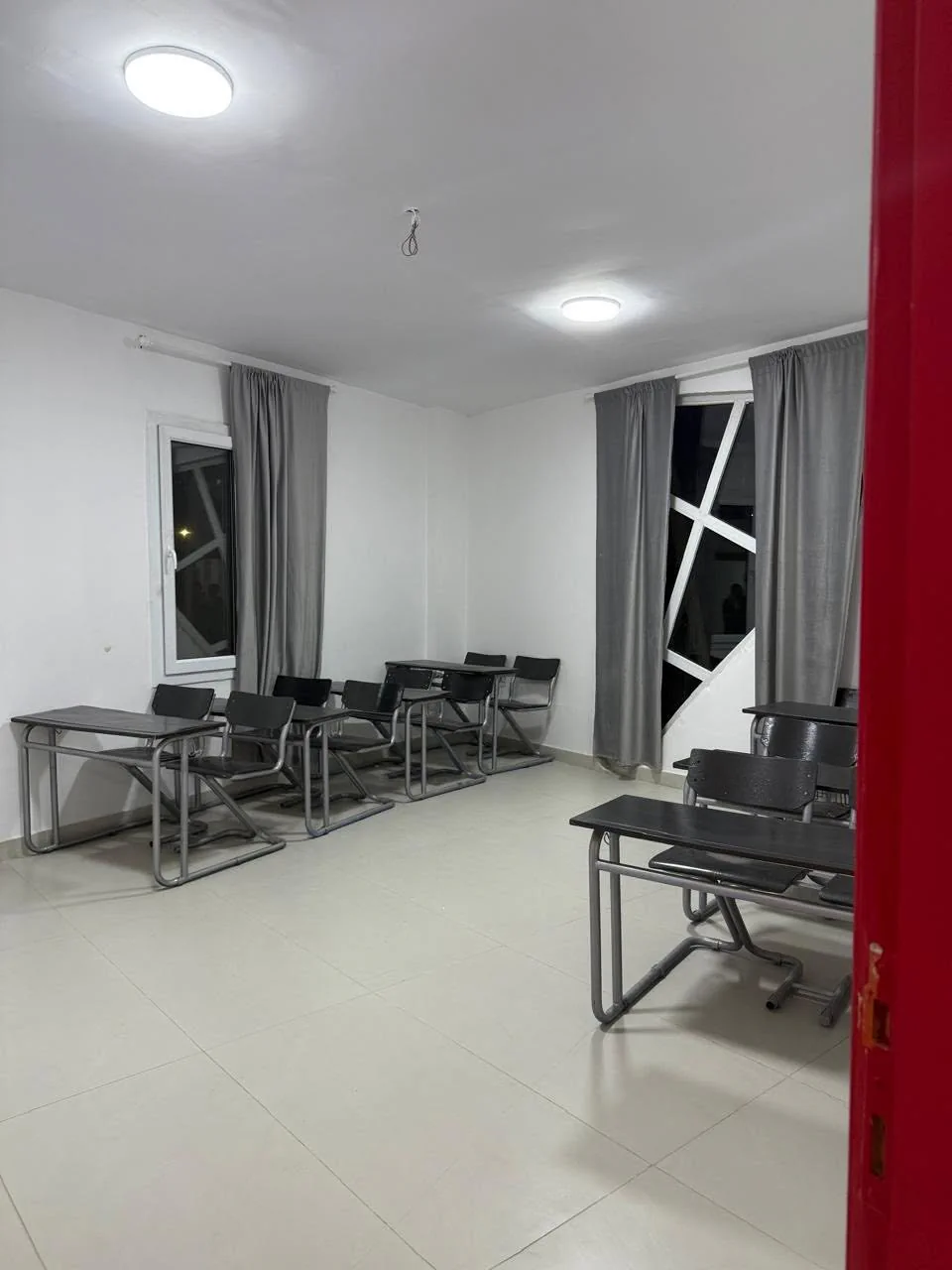 Classroom rows at Lulu'at AlElm Schools
